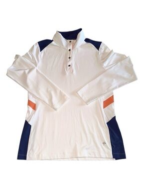 Lohla Sport Women’s Charlotte Long Sleeve Golf Shirt White Multi L Orig $130